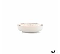 Assiette creuse Quid Duna Beige en céramique 18,5 x 5,3 cm (6 pièces)