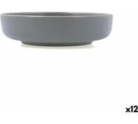 Assiette creuse Quid Duna Gris en céramique 18,5 x 5,3 cm (12 pièces)