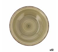 Assiette creuse quid natura vita céramique verte (ø 21,5 cm) (12 pièces)