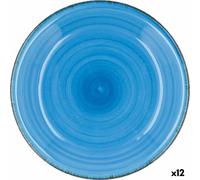 Assiette creuse Quid Vita Bleu en céramique (ø 21,5 cm) (12 pièces)