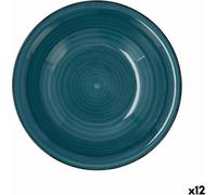Assiette creuse Quid Vita Céramique Bleu (ø 21,5 cm) (12 Unités)