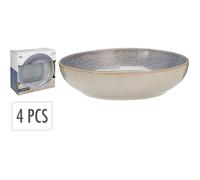 Assiette creuse set de 4 pcs diamètre 23 cm bleu - EXCELLENT HOUSEWARE