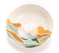 Assiette creuse Sommets 19 cm (lot de 6) - Amadeus - Blanc - Grès Multicolore G