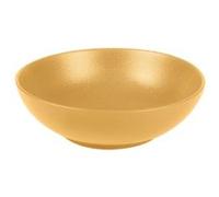 Assiette creuse Vésuvio safran 19 cm (lot de 6) - Table Passion - Jaune - Grès Jaune G