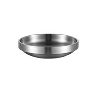 Assiette d ' accompagnement en acier inoxydable pour les styles de repas et de buffets coréens, vaisselle pratique pour un usage quotidien et un plat de service d ' apéritif pour événements