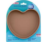 Assiette d'apprentissage en forme de cœur avec ventouse, 300ml, sans BPA, convient à partir de 6 mois, passe au lave-vaisselle, favorise l'autonomie alimentaire - 1 pièce