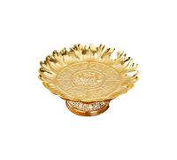 Assiette de cérémonie avec pied doré avec le plateau pour temple maison autels bol de service décoratif à pieds lotus bol à fruits