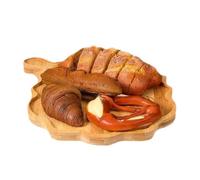 Assiette de charcuterie - Plat de service, vaisselle réutilisable pour les vacances, bols de service de Noël en bois mignons, bol de Noël pour collations dîner, salade, pique-nique, fête, cuisine