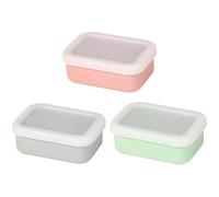 Assiette de Congélation Alimentaires, Boîtes de Conservation Portables, Plateaux de Congélation en Silicone, Récipients Alimentaire Réutilisable avec Couvercle pour La Maison, Le Bureau et Le Camping