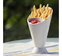 Assiette De Conservation Des Sauces Assorties, Ustensiles De Table Pour Paresseux Créatif, Bol En Plastique À 2 Compartiments, Cône À Frites De Pommes Et À Salade, Tasse À Tremper