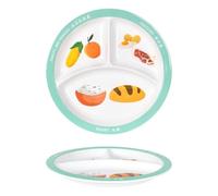 Assiette de contrôle des portions pour une alimentation équilibrée - Assiette alimentaire saine pour adultes et adolescents avec Compartiments,Assiettes Plate Incassable pour Adultes et Enfants
