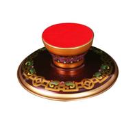 Assiette de Culte Bouddhiste Lotus en Alliage, Style Rétro Classique | Surface Lisse Facile à Nettoyer, Motif Auspice Sculpté, pour Offrandes et Petits Objets, Temple ou Autel
