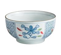 Assiette de Diner Assiettes à Vaisselle Bol à nouilles en céramique peint la main, style rétro japonais, grand bol ménager approfondi Assiette à Vaisselle Assiettes Empilables