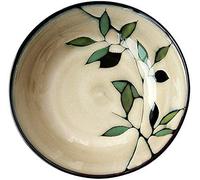 Assiette de diner Bol à soupe aux feuilles bol ramen vaisselle domestique bols à salade/pâtes/céréales/snack/dessert, bol créatif en céramique, passe au lave-vaisselle et au micro-ondes-φ20cm/H6cm Bol