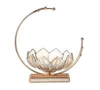 Assiette de fruits Assiette à fruits en cristal forme de pétale lune, décor créatif for table basse, rangement bijoux et bonbons, ornements artistiques for la maison(Petit)