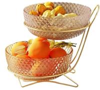Assiette de fruits multicouche moderne et simple for la maison, table basse de salon, panier de fruits(B_One Size)