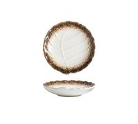 Assiette de Grignotage Assiette à feuilles rondes, assiette collation en céramique for Restaurant, graines de Melon, d'apéritif, parfaite for les fêtes, voyages et pique-niques Assiettes de Dessert