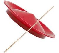 Assiette de jonglerie avec un bâton de 50 cm-Rouge G
