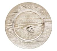 Assiette de présentation "Colorama de Noël" D 33 cm Or motif bois