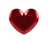 Assiette de présentation cœur en plastique rouge 35,4 cm - Rouge