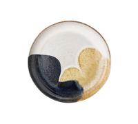 Assiette de présentation en grès multicolore, ronde, à motifs, glaçure craquelée - Bloomingville, Jules - Ø35x4 cm