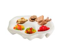 Assiette de service à collation - Assiettes de service divisées pour collations, ustensiles de cuisine, plateau compact pour sauces, fruits, condiments, sauces, desserts, cuisine japonaise