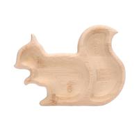 Assiette de Service D'écureuil, Plateau en Bois D'apéritif en Bois à 6 Compartiments pour Fruits, Noix, Bonbons | Plateau de Fête en Forme d'animal pour Les Mariages,