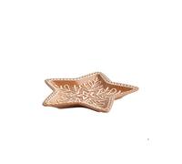 Assiette de Service Gingerflake Brown 3 x 25 x 24 cm, Home & You, Decoration Noel Interieur, Parfaites pour La Table, Christmas