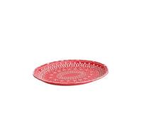Assiette de Service Gingerjoy Red 31 x 22 cm, Home & You, Decoration Noel Interieur, Parfaites pour La Table, Christmas
