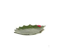 Assiette de Service Ilex Green 35,5 x 25 cm, Home & You, Decoration Noel Interieur, Parfaites pour La Table, Christmas