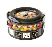 Assiette de service rétro - Assiette transparente robuste avec couvercle, bol de rangement décoratif de cuisine, plateau de présentation de collations multifonctionnel, design pratique avec couvercle