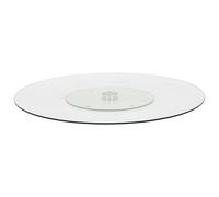 vidaXL Assiette de service rotative, transparente 60 cm en verre trempé