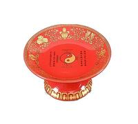Assiette décorative en céramique de 17,4 cm for la maison, idéale for les fournitures bouddhistes
