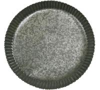 Assiette décorative en zinc Assiette en métal Ø24cm Anthracite Or Festif