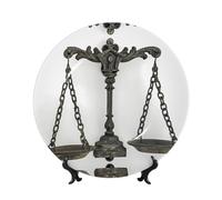 Assiette décorative motif d'équilibre antique, 15 cm, compatible micro-ondes, four et lave-vaisselle, résistante aux rayures, idéale pour la décoration du salon ou de l'entrée, ou comme cadeau pour la