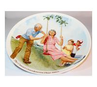 Assiette des grands-parents de Csatari le Swinger 1983 Knowles Fine China