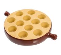 Assiette D'escargots en Céramique à 12 Compartiments Poignées | Service à Escargots 6 Personnes, Cuisson au Four, Nettoyage Facile, pour Fruits Mini et Palourdes