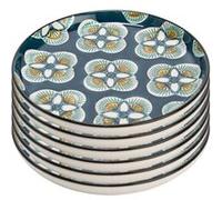 Assiette dessert Imany bleu 21 cm - 5 dont 1 offerte (lot de 6) - - Bleu - Grès