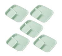 Assiette Divisée | 3 Compartiments Plat de Service | 5 Pièces Assiettes avec Division - Pour Adultes Maison Cuisine Cuisine Cuisine Nourriture Fruits Légumes Salade
