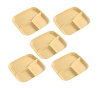 Assiette Divisée,Plat de Service à 3 Compartiments | Lot de 5 Assiettes à Sections,Pour Légumes Salade Riz Fromage Fruits Repas Adulte Cuisine