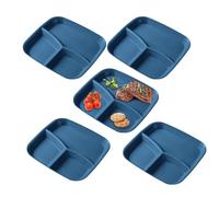Assiette Divisée Plat De Service Réutilisable À 3 Compartiments