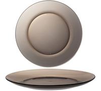 Assiette Duralex LYS SEPIA marron 235 x 20 mm - lot de 6