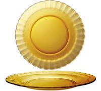 Assiette Duralex PICARDIE AMBRE orange 230 x 20 mm - lot de 6