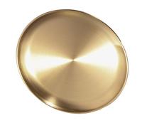 Assiette en Acier Inoxydable doré Durable, Assiette Pratique pour Assiettes en Os, Plats D'accompagnement et Plateaux, Parfaite pour Ajouter de L'élégance à la Table (L) (L)