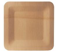Assiette en bambou 'pure', carré, 180x180 mm, par 10