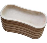 Assiette en Bois Ensemble de 6 Pièces - Plat Creux | Ensemble d'Assiettes en Bois | Plateau en Bois Naturel | Plat en Bois pour Servir