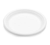 Assiette en canne à sucre Bordofino, rond, blanc