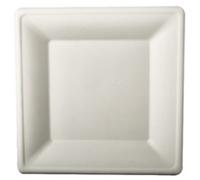 Assiette en canne à sucre 'pure', carré, 260x260 mm