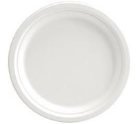 Assiette en canne à sucre, rond, 153 mm, blanc