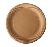 PAPSTAR 100 Assiette en carton marron 23 cm Pure issu de forêts durables